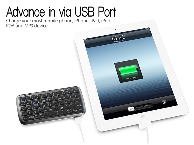 Power Bank with Mini Bluetooth Keyboard