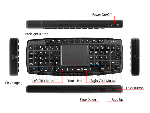 Wireless Keyboard with Touchpad (KB-168)