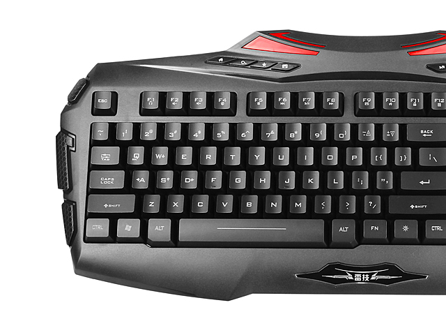 RAJFOO USB Backlit Multimedia Gaming Keyboard