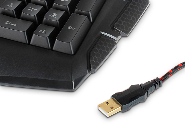 RAJFOO USB Backlit Multimedia Gaming Keyboard