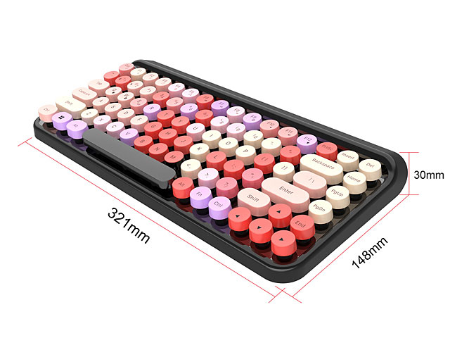 Retro Trend Bluetooth Round Keyboard