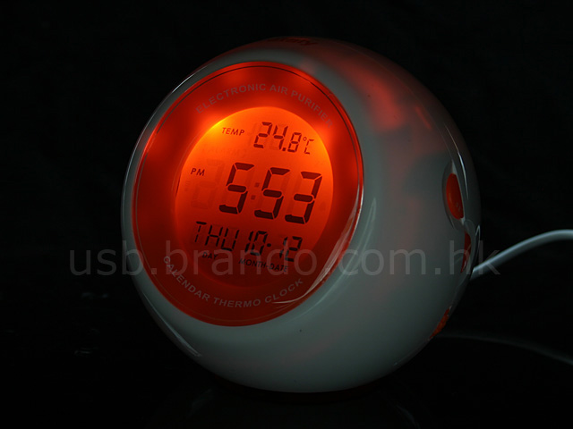 USB Digital Thermo Clock With Air Purifier