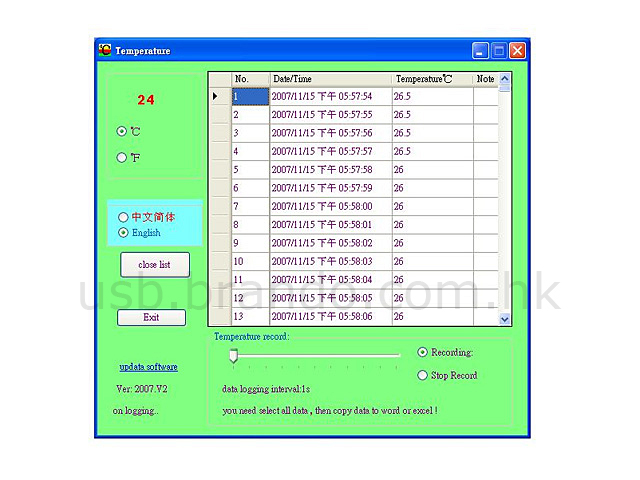 USB Thermometer