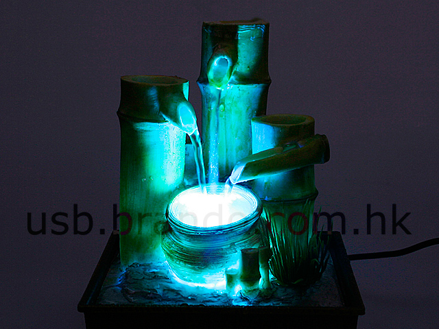 USB Illuminated Bamboo Mini Fountain (JL98903)