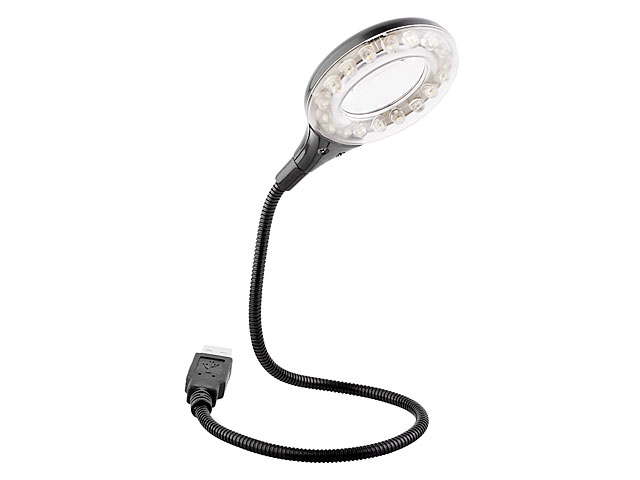 USB 18-LED Light with Magnifier