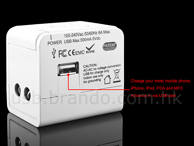 Universal Travel Adapter with USB AC Charger