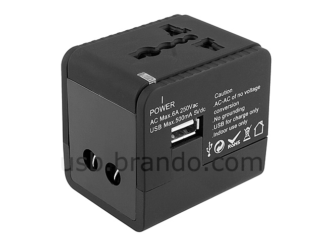 Universal Travel Adapter with USB AC Charger