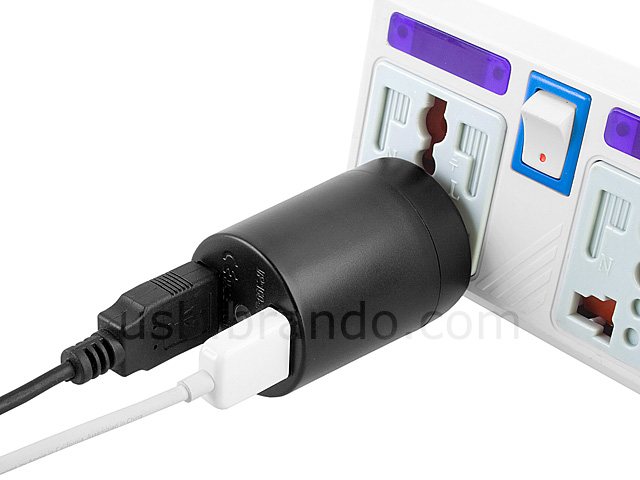 Dual USB Port Mini Travel Adapter