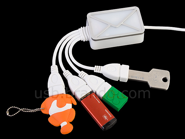 USB Webmail Notifier + 4-Port Hub Cable