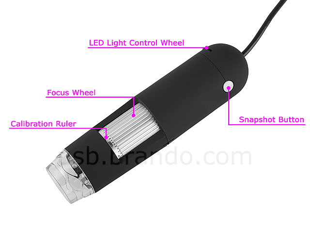 USB Digital Microscope with 8 LEDs (400X)