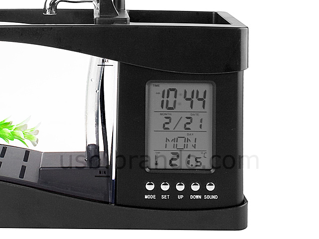 USB Aquarium with Alarm Clock and Thermometer