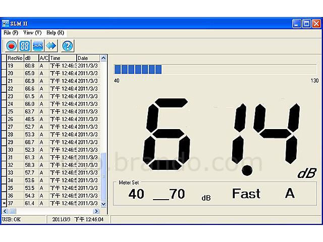  USB Digital Sound Level Meter (Range 40dB - 130dB)