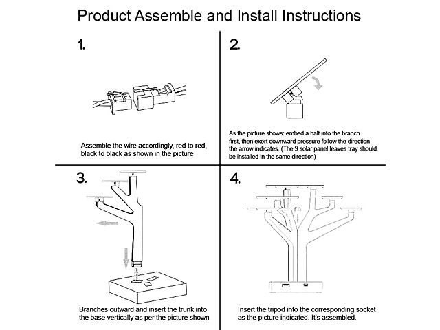 USB Solar Charger Tree