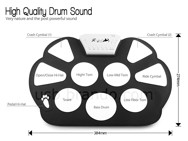 USB Roll-Up Drum Kit (W758)