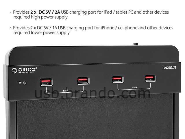 4-Port USB DC Charging Station