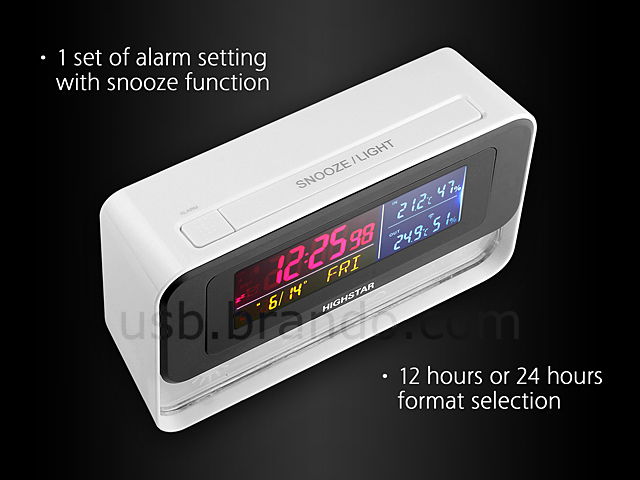 RF433MHZ Remote Weather Station Alarm Clock