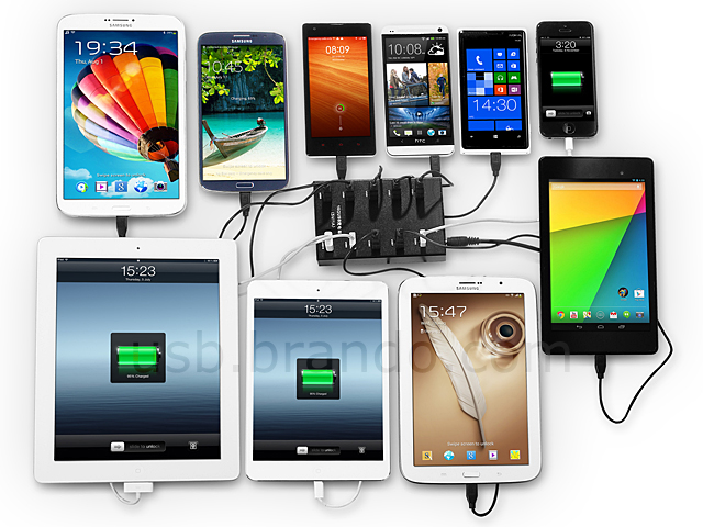 10-Port USB Charging Station