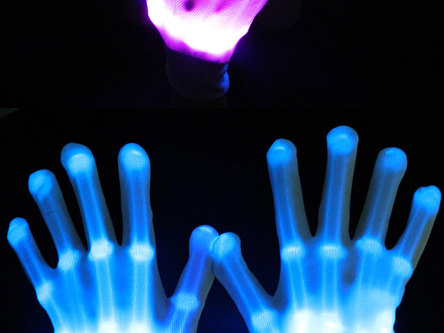 LED Light Finger Gloves