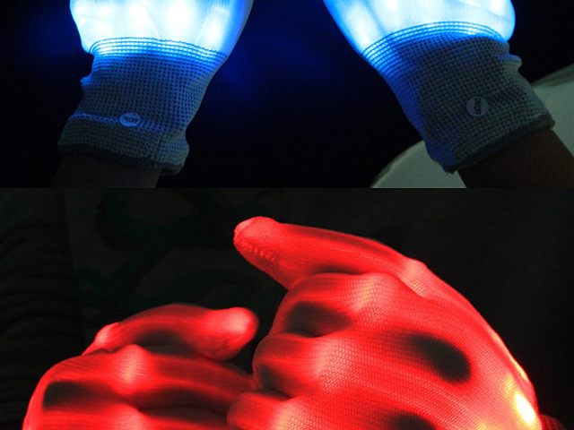 LED Light Finger Gloves