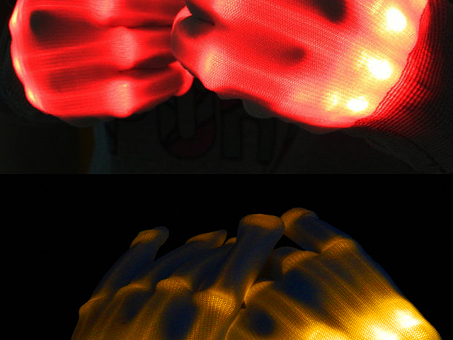 LED Light Finger Gloves