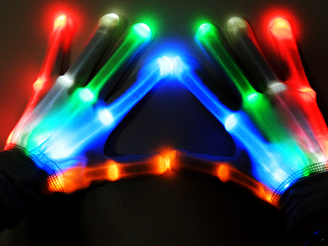 LED Light Finger Gloves