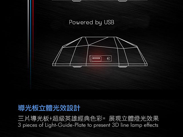 infoThink Cap Shield 3D Line Lamp