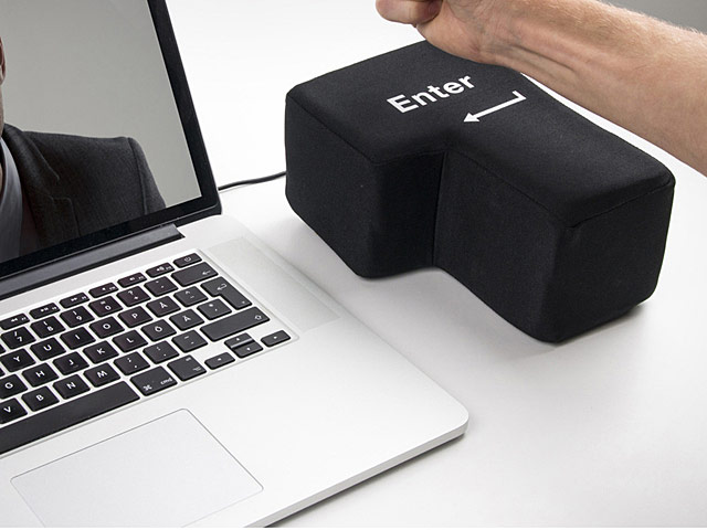 USB Big Enter Key Pillow