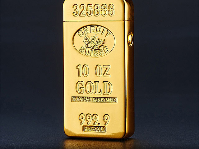 USB Gold Bar Windproof Lighter