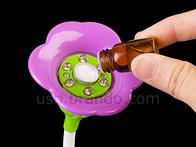 USB Flower Aroma Diffuser with Light