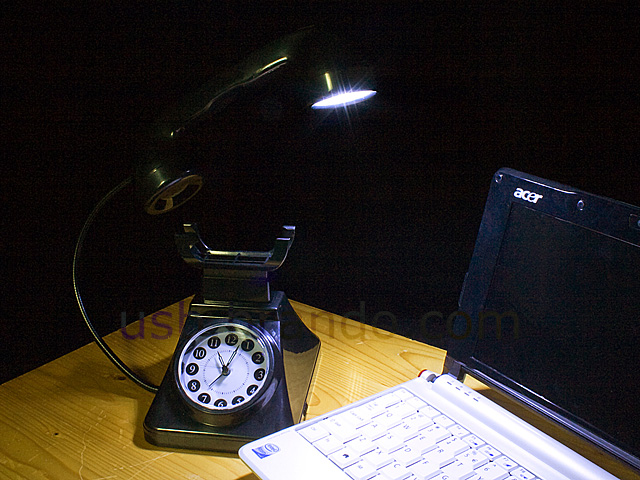 USB Retro Telephone Light with Alarm Clock