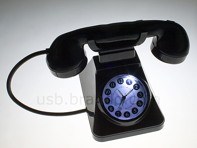 USB Retro Telephone Light with Alarm Clock