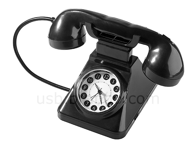 USB Retro Telephone Light with Alarm Clock