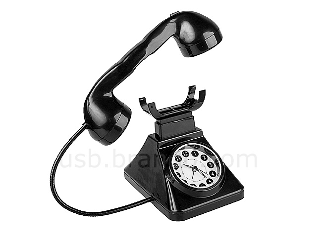 USB Retro Telephone Light with Alarm Clock