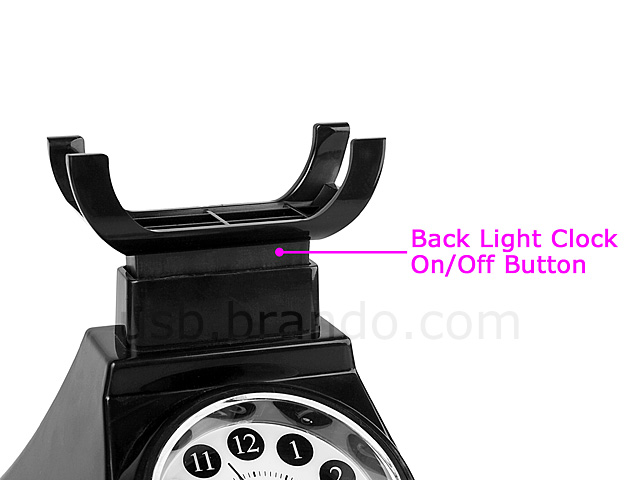 USB Retro Telephone Light with Alarm Clock