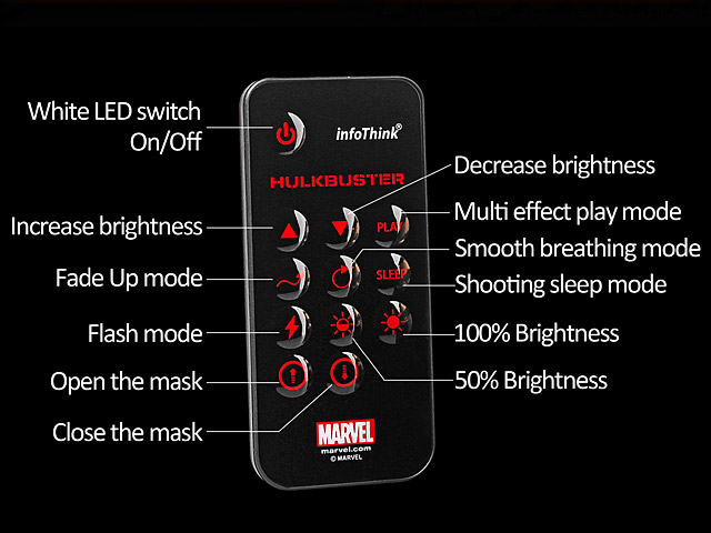 infoThink Marvel Iron Man - Hulkbuster USB Remote Control Power Lamp