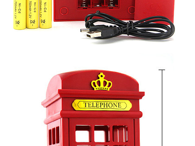 USB Retro Telephone Booth Lamp