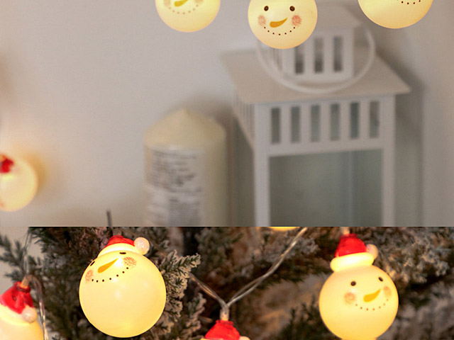 Mini Snowman Head Decor Light