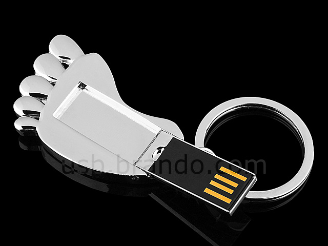 USB Foot Keychain Flash Drive