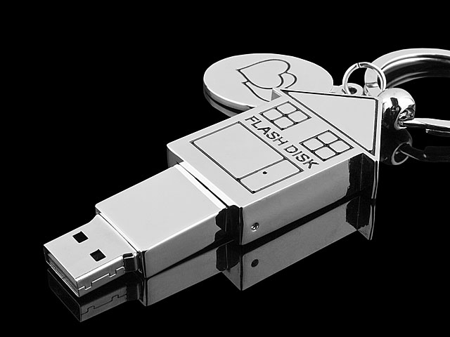 USB My Home Keychain Flash Drive