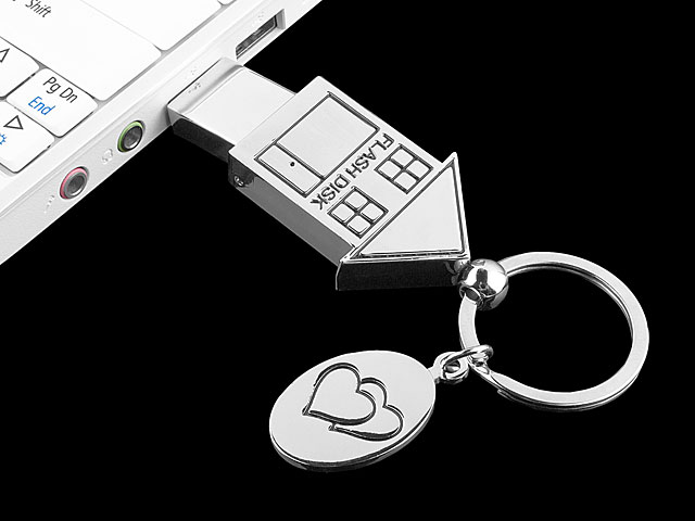 USB My Home Keychain Flash Drive