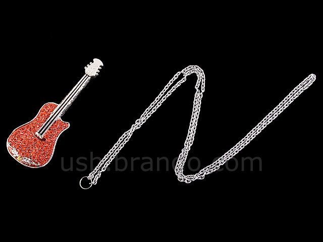 USB Jewel Guitar Necklace Flash Drive