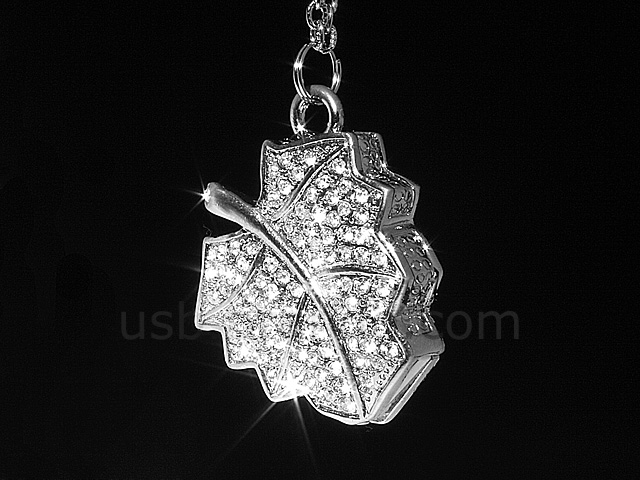 USB Jewel Leaf Necklace Flash Drive