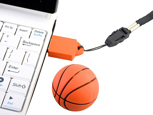 USB Basketball Necklace Flash Drive