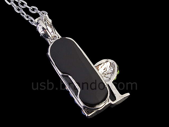 USB Jewel Cocktail Necklace Flash Drive