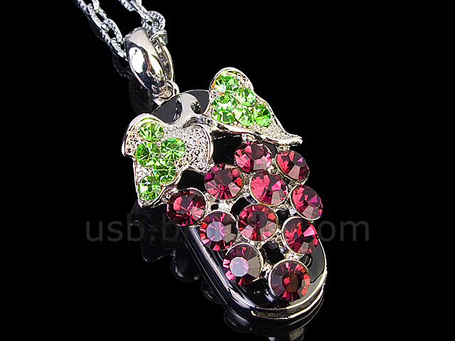 USB Jewel Grapes Necklace Flash Drive