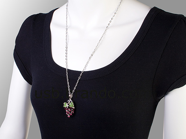 USB Jewel Grapes Necklace Flash Drive