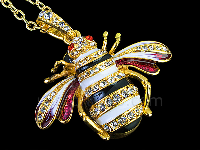 USB Jewel Bee Necklace Flash Drive