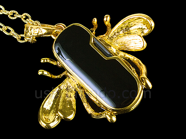 USB Jewel Bee Necklace Flash Drive
