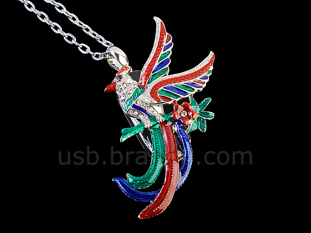 USB Jewel Phoenix Necklace Flash Drive