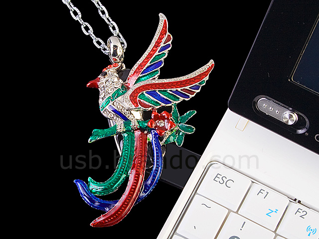 USB Jewel Phoenix Necklace Flash Drive